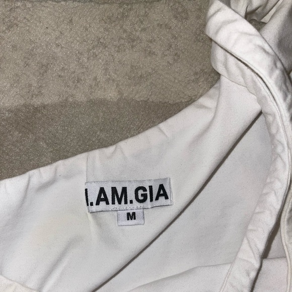 I.AM.GIA White Saturn Bodysuit One Shoulder Cut Out - Picture 4 of 4